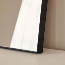 Theo - Black Rectangular Metal Wall Mirror 40cm x 30cm - thumbnail 2