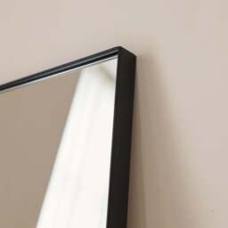Theo - Black Rectangular Metal Wall Mirror 40cm x 30cm - thumbnail 3