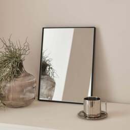 Theo - Black Rectangular Metal Wall Mirror 40cm x 30cm - thumbnail 5