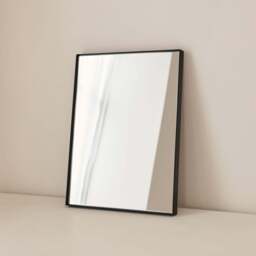 Theo - Black Rectangular Metal Wall Mirror 40cm x 30cm