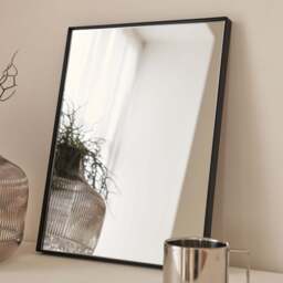 Theo - Black Rectangular Metal Wall Mirror 40cm x 30cm - thumbnail 4