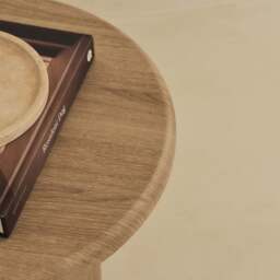 Madison - Washed Wood Round Wooden Side Table - thumbnail 4