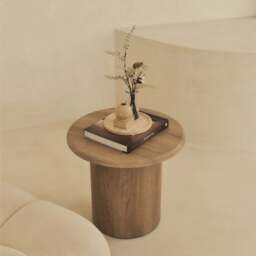 Madison - Washed Wood Round Wooden Side Table - thumbnail 6