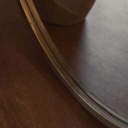 Higgins - Gold Metal Modern Round Wall Mirror 60cm x 60cm - thumbnail 6