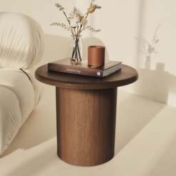 Madison - Dark Wood Round Wooden Side Table
