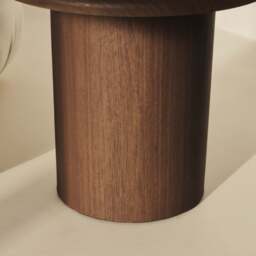 Madison - Dark Wood Round Wooden Side Table - thumbnail 4