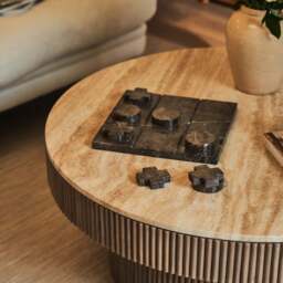 Noughts And Crosses - Dark Emperador Marble Decorative Accessory - thumbnail 1