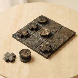 Noughts And Crosses - Dark Emperador Marble Decorative Accessory - thumbnail 2