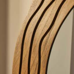 Lucelle - Extra Large Full Length Warm Wood Arched Mirror 180cm x 120cm - thumbnail 5