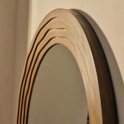 Lucelle - Extra Large Full Length Warm Wood Arched Mirror 180cm x 120cm - thumbnail 3