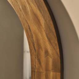Lucelle - Extra Large Full Length Warm Wood Arched Mirror 180cm x 120cm - thumbnail 6