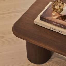 Alina - Dark Wood Rectangular Large Wooden Coffee Table - thumbnail 6