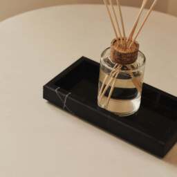 Travara - Black Marble Rectangular Decorative Tray - thumbnail 2
