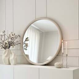 Amora - Large Concrete Round Wall Mirror 100cm x 100cm - thumbnail 2