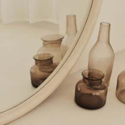 Amora - Large Concrete Round Wall Mirror 100cm x 100cm - thumbnail 3