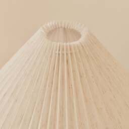 Sicily - Stone Ceramic Pleated Shade Table Lamp - thumbnail 3