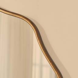 Sabrina - Antique Bronze Full Length Wavy Arched Metal Mirror 180cm x 100cm - thumbnail 5