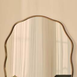 Sabrina - Antique Bronze Full Length Wavy Arched Metal Mirror 180cm x 100cm - thumbnail 6