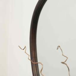 Aaliyah - Dark Wood Irregular Wall Mirror 110cm x 80cm - thumbnail 5