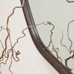 Aaliyah - Dark Wood Irregular Wall Mirror 110cm x 80cm - thumbnail 2