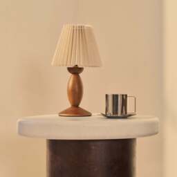 Aegean - Dark Burl Wood & Concrete Irregular Side Table - thumbnail 6