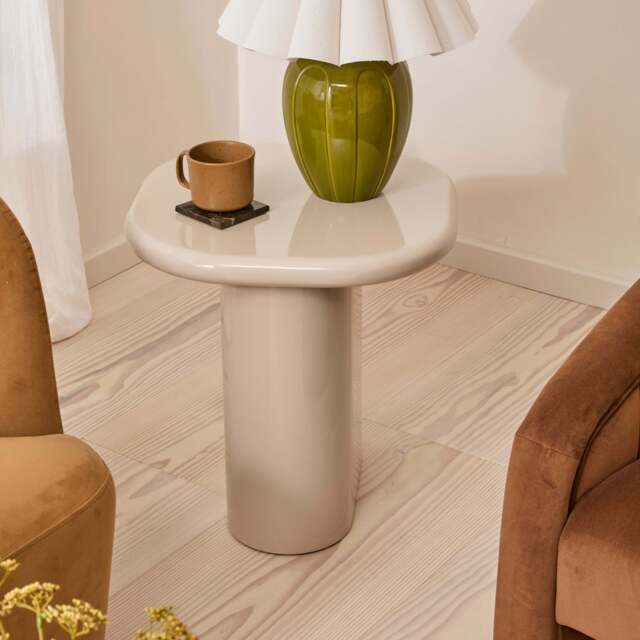 Rivington - High Gloss Ivory Rectangular Side Table - image 1