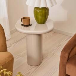 Rivington - High Gloss Ivory Rectangular Side Table - thumbnail 1