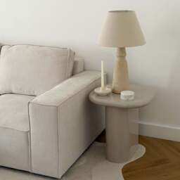Rivington - High Gloss Ivory Rectangular Side Table - thumbnail 2