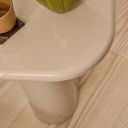 Rivington - High Gloss Ivory Rectangular Side Table - thumbnail 4