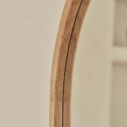 Arden - Light Wood Full Length Arched Wooden Mirror 160cm x 60cm - thumbnail 4