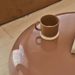 Rivington - High Gloss Mocha Large Pebble Coffee Table - thumbnail 5
