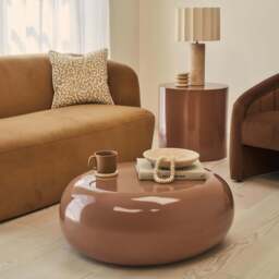 Rivington - High Gloss Mocha Large Pebble Coffee Table
