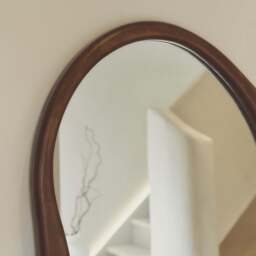 Arcurva - Large Full Length Dark Wood Irregular Mirror 170cm x 85cm - thumbnail 3