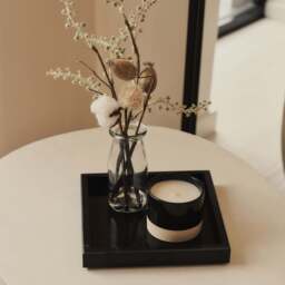 Travara - Black Marble Square Decorative Tray - thumbnail 3