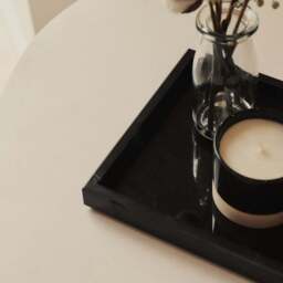 Travara - Black Marble Square Decorative Tray - thumbnail 2