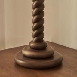 Cordelia - Dark Wood Pleated Shade Table Lamp - thumbnail 5