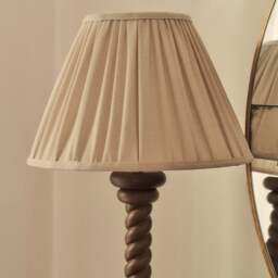 Cordelia - Dark Wood Pleated Shade Table Lamp - thumbnail 6