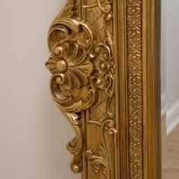 Ella Grande - Gold Ornate Floor Mirror 190cm x 140cm - thumbnail 3