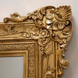 Ella Grande - Gold Ornate Floor Mirror 190cm x 140cm - thumbnail 2