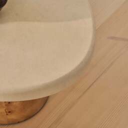 Aegean - Natural Burl Wood & Concrete Irregular Coffee Table 2 Legs - thumbnail 3
