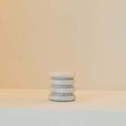 Varella - White Marble Ribbed Decorative Storage Jar - thumbnail 3