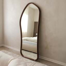 Aaliyah - Full Length Dark Wood Irregular Mirror 180cm x 80cm - thumbnail 4