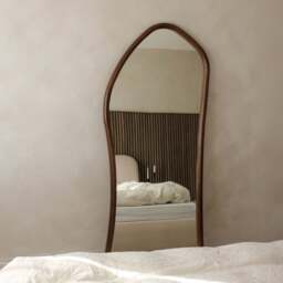 Aaliyah - Full Length Dark Wood Irregular Mirror 180cm x 80cm - thumbnail 2