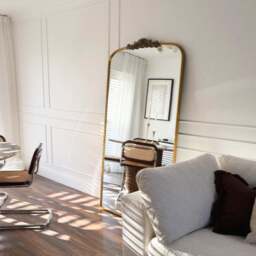 Amelia - Full Length Gold Arched Metal Mirror 186cm x 100cm - thumbnail 2