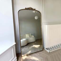 Amelia - Full Length Gold Arched Metal Mirror 186cm x 100cm - thumbnail 5