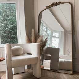 Amelia - Full Length Gold Arched Metal Mirror 186cm x 100cm - thumbnail 4