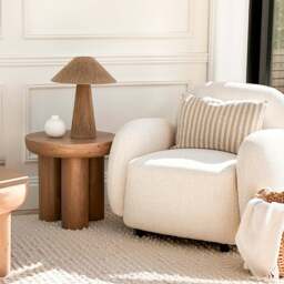 Vermont - Warm Wood Premium Round Side Table - thumbnail 2