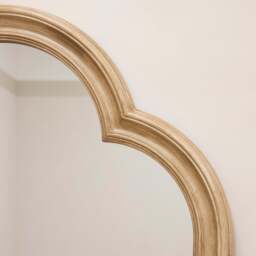 Melilla - Washed Wood Arched Full Length Mirror 190cm x 99cm - thumbnail 4