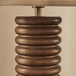 Odette - Dark Wood Dome Shade Table Lamp - thumbnail 5