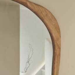 Arcurva - Extra Large Full Length Light Wood Irregular Mirror 190cm x 120cm - thumbnail 6
